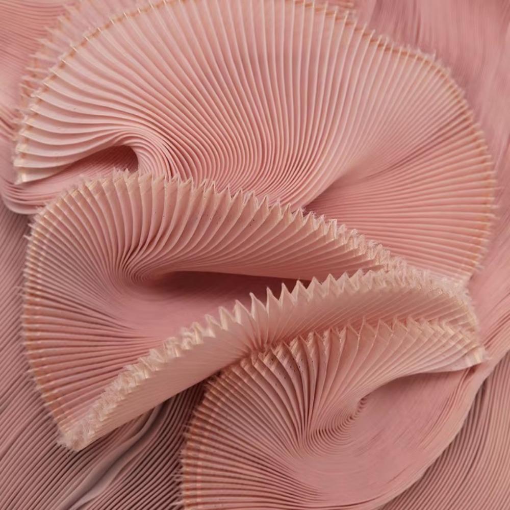 Small Wrinkle Pleated Organza Fabric 142cm Wide DIY Stiff Material  Stage Decoration