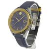 Versace VERA Watches WR5 gold/Navy Blue NavyDial Stainless Steel/leather Quartz Analog Display Mens Used