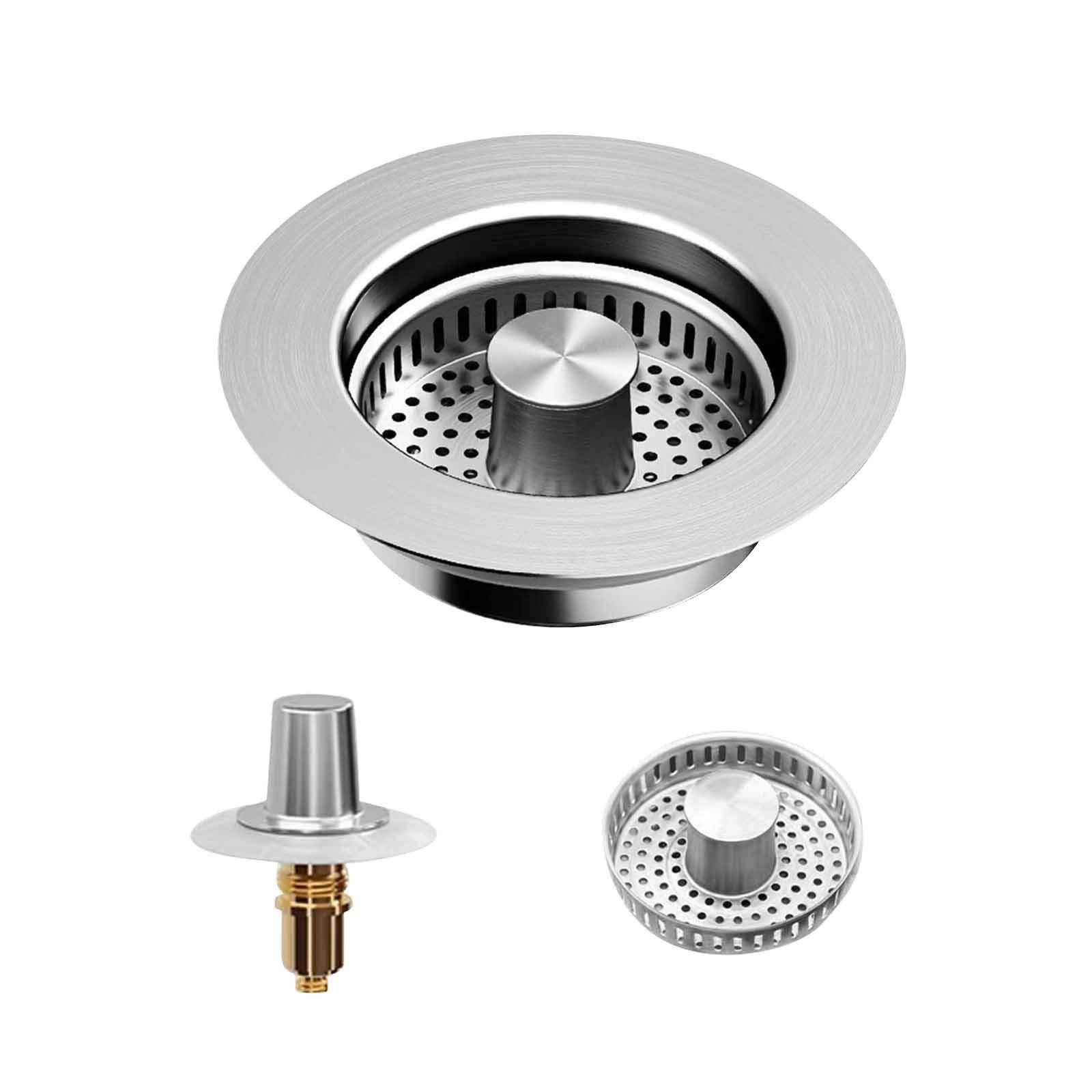 

Нержавеющая сталь Кухонная мойка Заглушка Фильтр Отскакивающая Противозасорная С корзиной Отскакивающий сердечник One Size