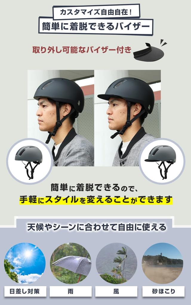 SMRG Adult Bicycle Helmet Sizes SR-UH (SG Standard, Gray, M/L (55-60cm))