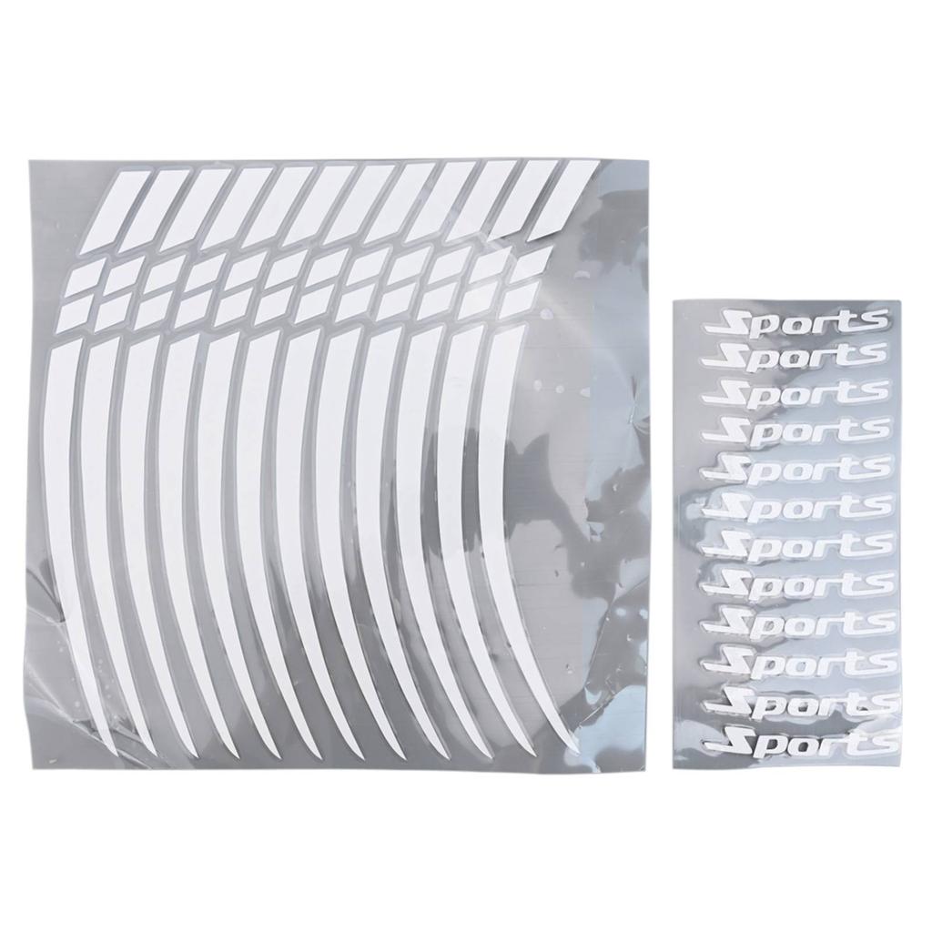 Red Reflective Decal Tape for Motorcycle Wheels Sized 18 and 21 Inch