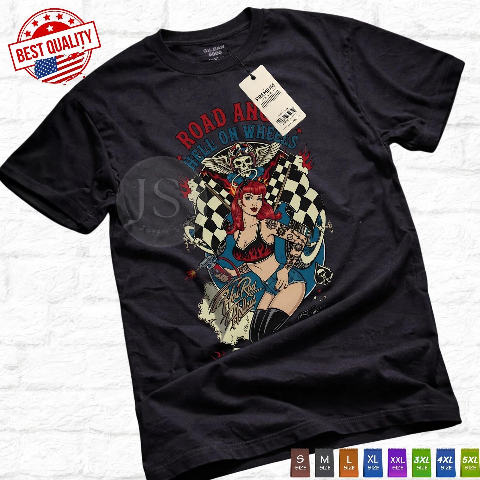 

Hot Road Honey T Shirt Old School Motor Car Retro Vintage Clothing Classic Tee M