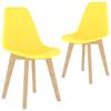 Day and Night - Day and Night Dining Chairs 2 Units Yellow Plastic