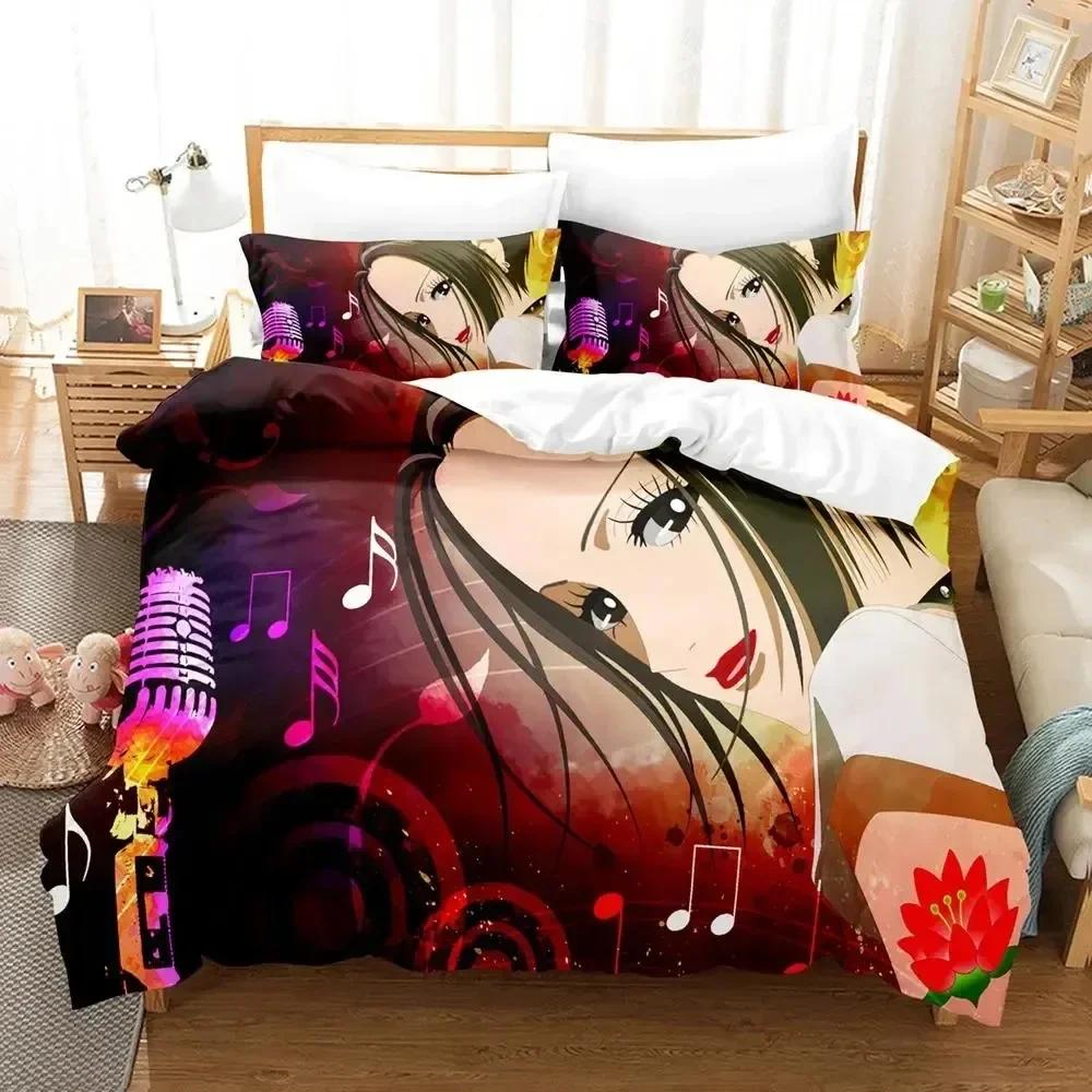 

Anime Nana Black Stones Supplies Set Duvet Cover Set Bedding Sets Adults Bed With Pillowcases No Filling Luxury Birthday Gifts 70x133cm 2pcs