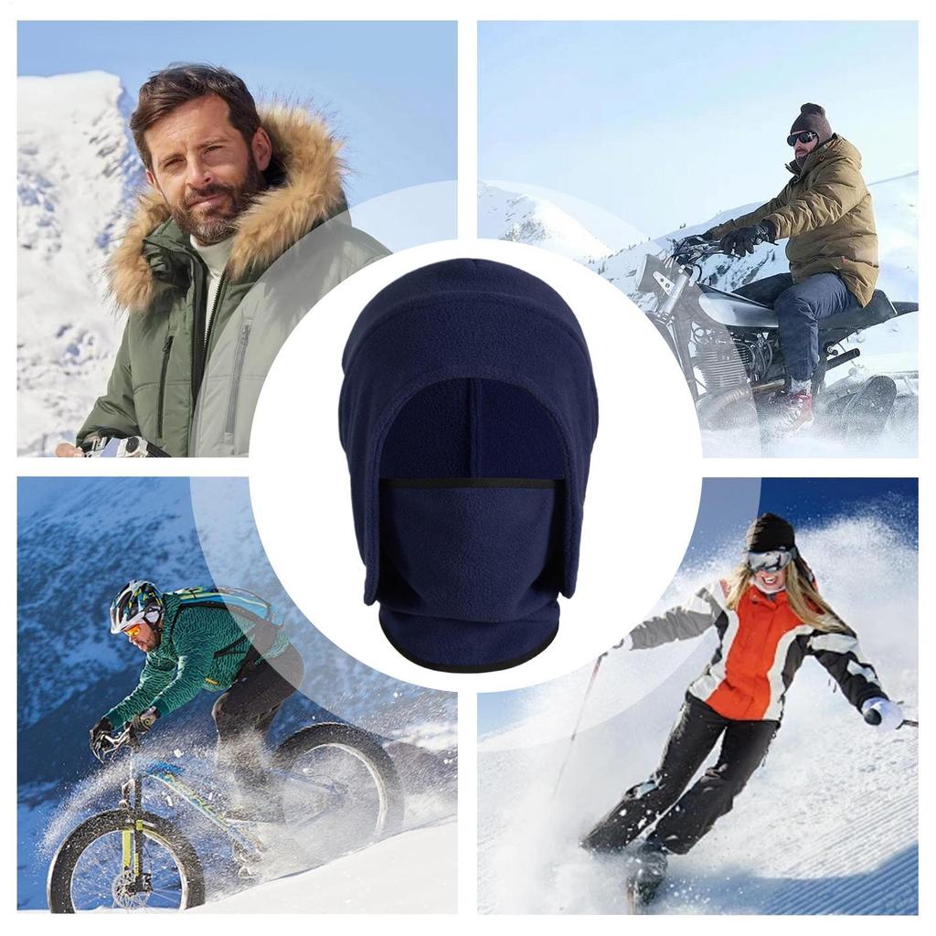 Face Cover For Cold Weather Windproof Thermal Fleece Hood Full Outdoor Face Covering For Women Men Winter Skiing Motorcycle