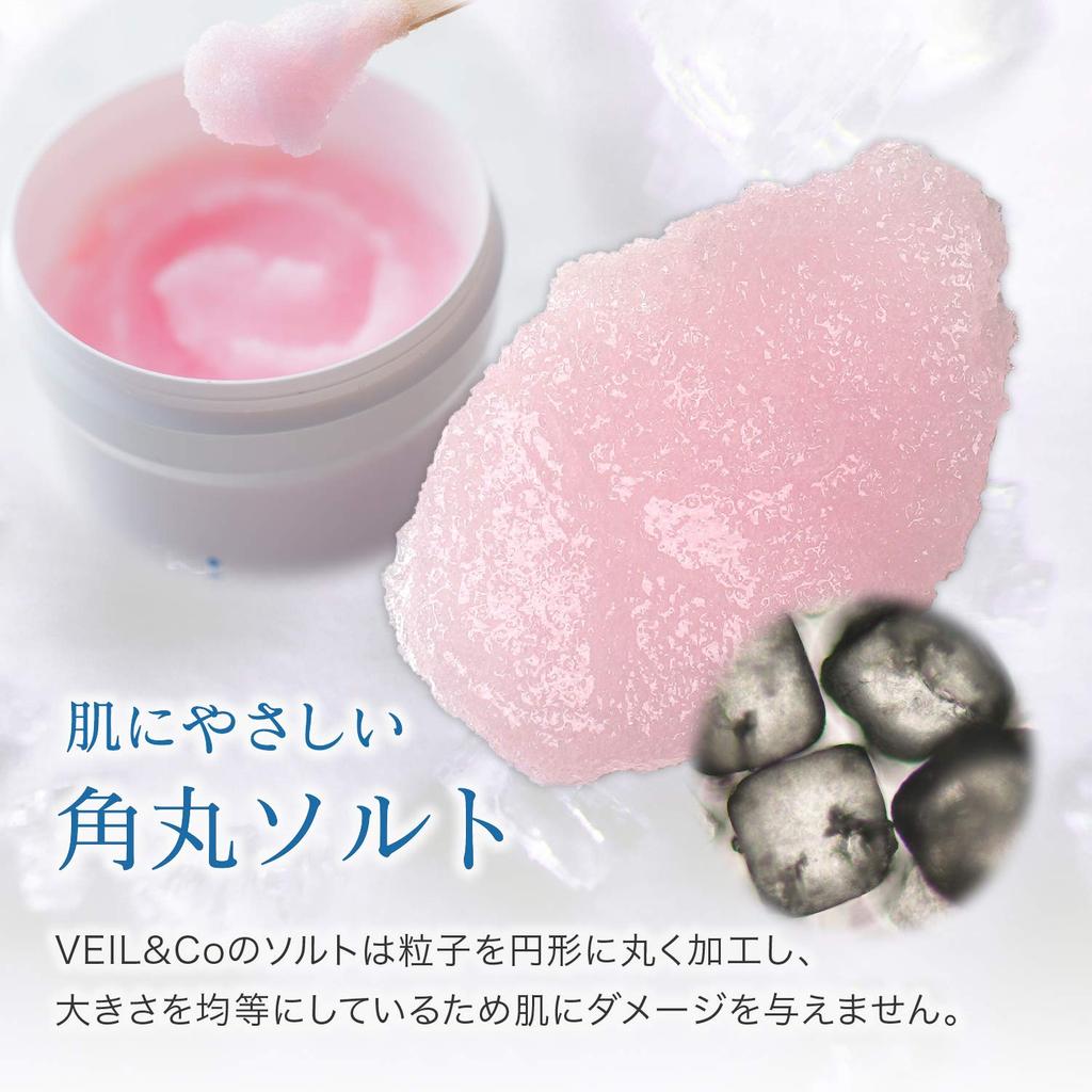 Body Salt and Mud Natural Salt Body Pore Head Mild Body 200g VEIL&Co Scrub, [Exfoliating, Darkening] [Elbows, Knees, Heels, Scalp, Buttocks] Salt,