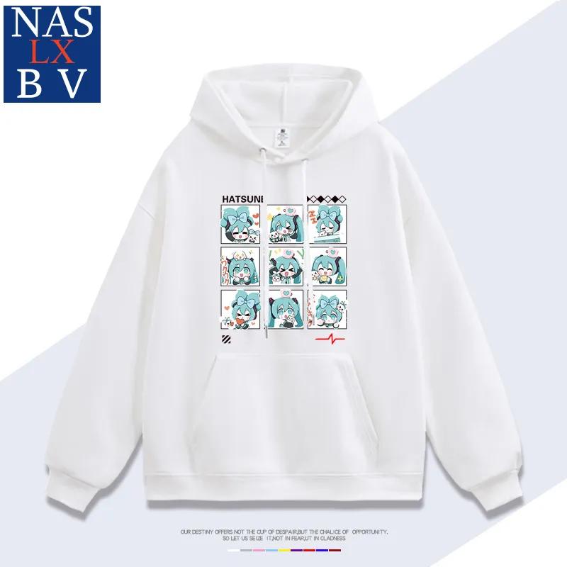 2025 New Arrival MINISO Hoodie - Hatsune Miku Men's Quick Dry Performance Wear S-4XL Sweatshirt Harajuku