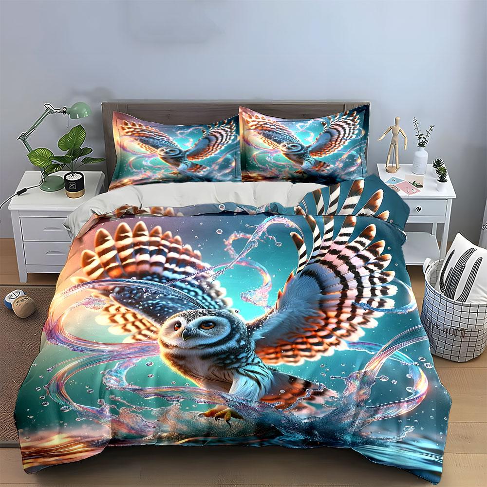 "Graceful owl splashes" Bedding sets Duvet covers Pillowcases(1* Duvet Cover 2* Pillowcases without duvet insert)