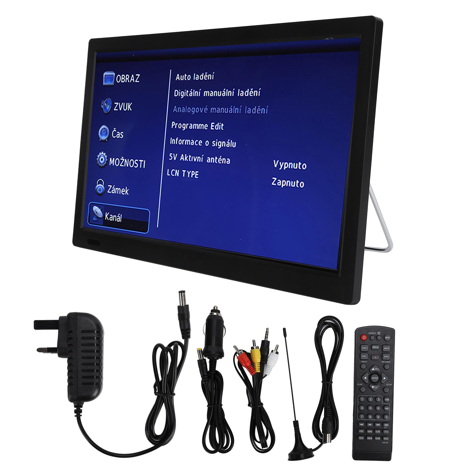 

LEADSTAR 13-дюймовый цифровой телевизор портативный телевизор с подставкой для дома автомобиля на открытом воздухе путешествия UK Plug