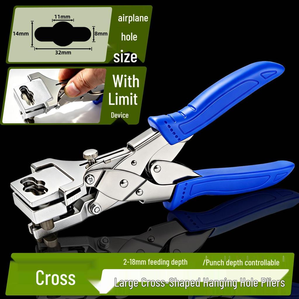 'Triangle Hole Punch Pliers for PVC & Cardboard Hanging Hooks'