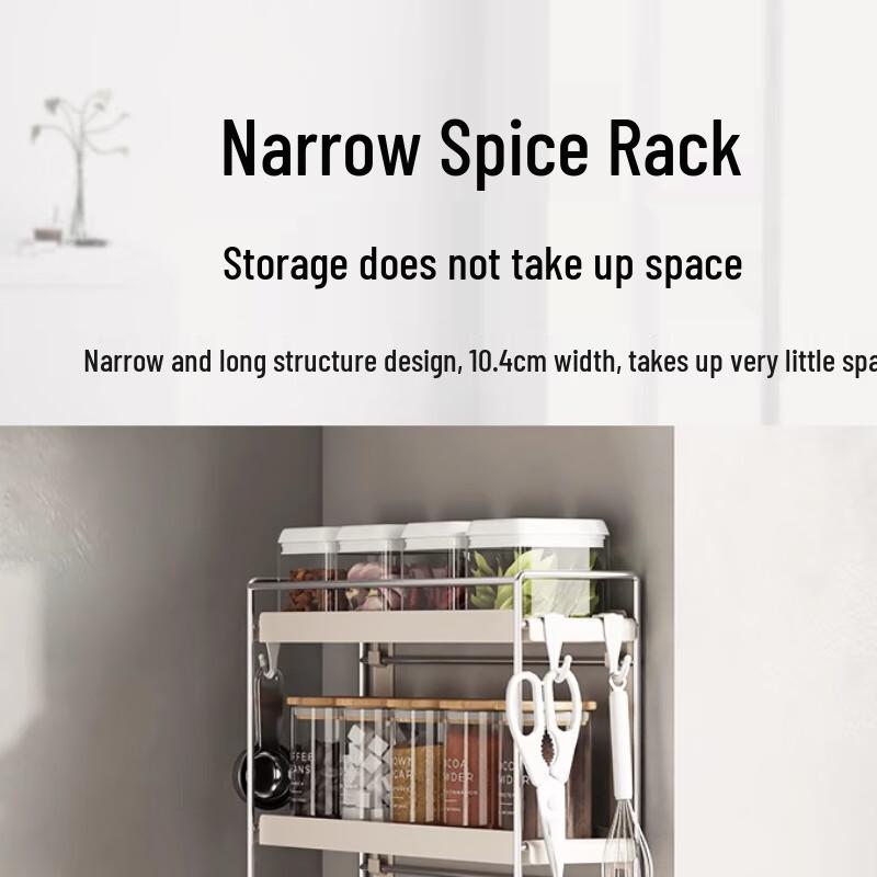 Wall-Mounted or Countertop 3-Tier Spice Rack