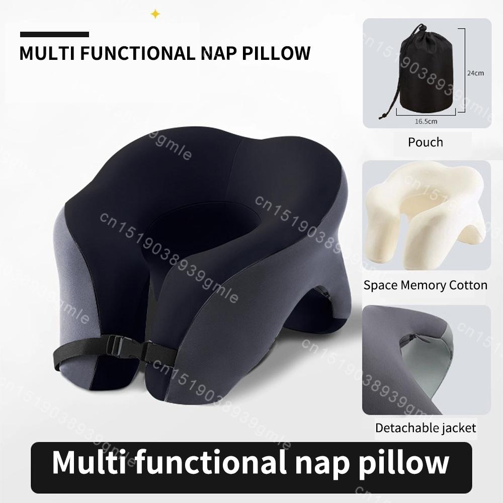 

Travel Neck Pillow Memory Foam U-Shaped Pillow Neck Support Portable Sleep Pillows Face Cushion Massager Neck Guard