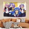Tapisserie Étoile Chanceuse Izumi Konata et Kagami Hiiragi Café de Bonne Filles Décor Mural Anime pour Chambre à Coucher Dortoir