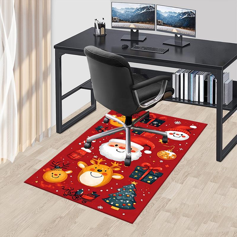 

Christmas Santa Claus Chair Mat - Anime Cartoon Design, Non-Slip Carpet for Office, Home Decor, Living Room, Bedroom, Game Room & Dormitory.R087 60cm by 90cm