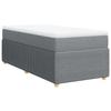 VidaXL Slatted Bed Base with Mattress Light Grey 90x200 Cm Fabric 3285539