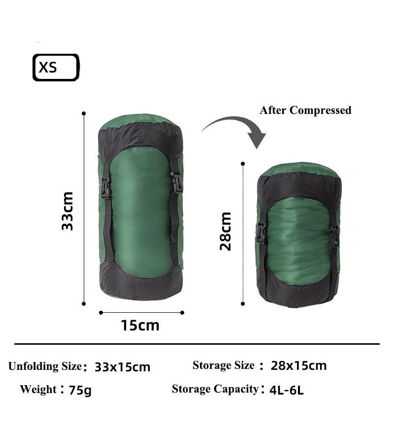 Outdoor Use Water Repellent Sleeping Carryall Compression Stuff Sack Camping Storage Compression Carryall Sack for Backpacking Travel Hiking