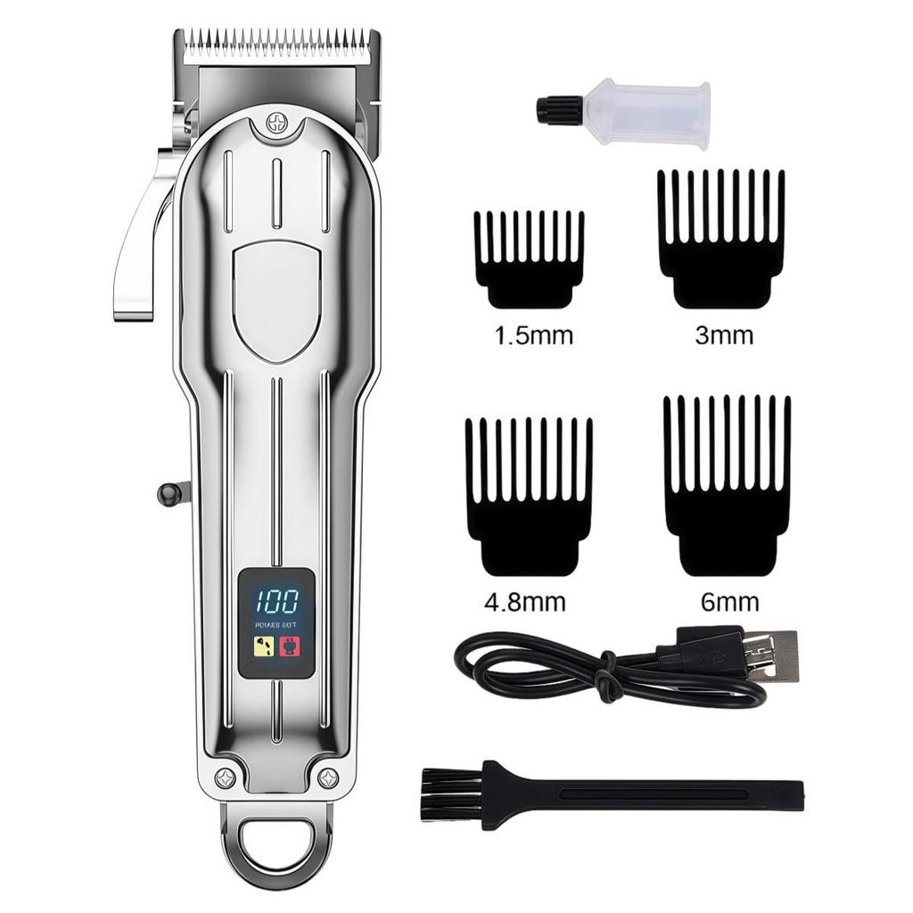 Electric Hair Clipper & Trimmer with Engraving Capability for Bald Heads