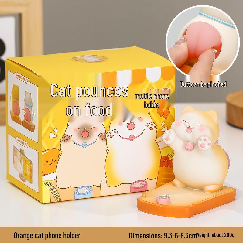 Resin Cartoon Phone Holder - Creative Small Ornament Figure