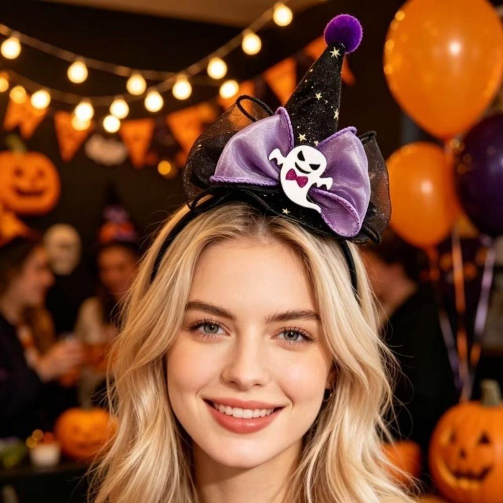Fabric Halloween Cartoon Hairband Halloween Theme Ghost Headband Pumpkin Headband Costume Events