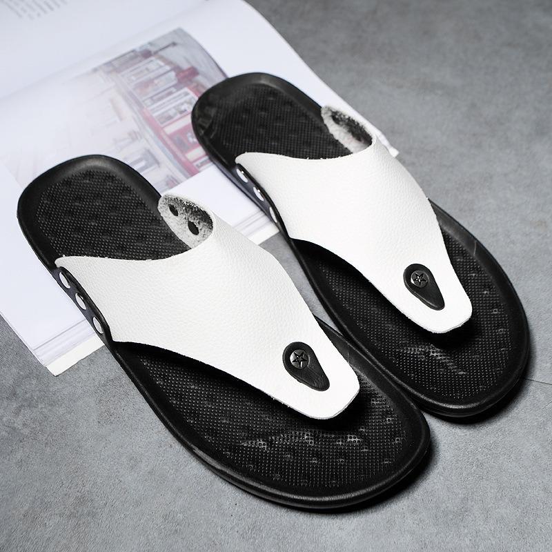 Men's shoes spring and summer new indoor and outdoor beach shoes fashion pinch foot cool slippers flip-flops
