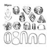 36 Pieces/Set Clay Mold Portable Washable Slicing Earring Pendant Jewelry Making Mould Molding Tool Accessories
