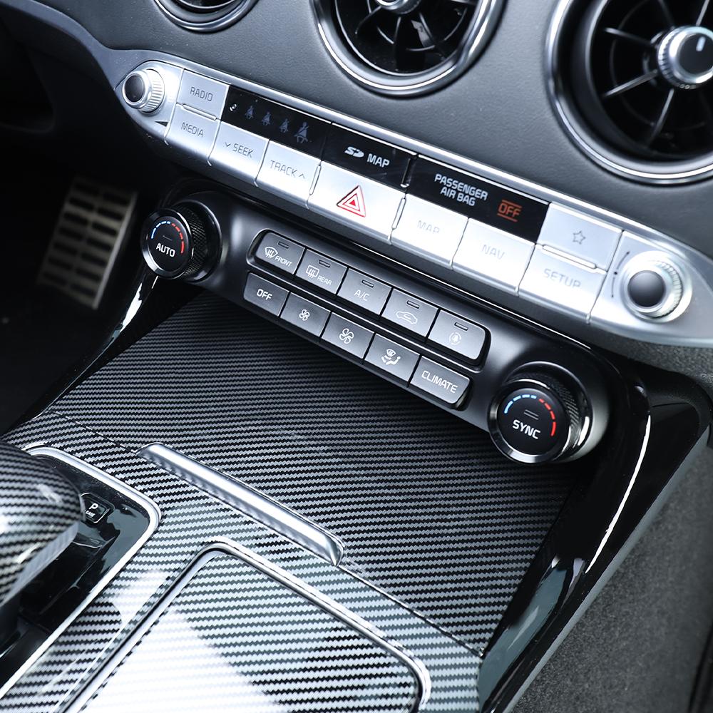 

2PCS Aluminum Alloy Air conditioner Knob Ring Cover Trim For Kia Stinger 2018-2026 Interior Accessories чёрный