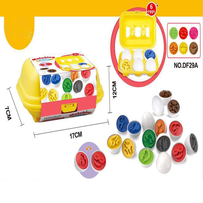 Montessori Eggs 3D Puzzle Toys For Children Educational Learning Math Toy Kids Color Shape Recognize Match Easter Egg For Kids