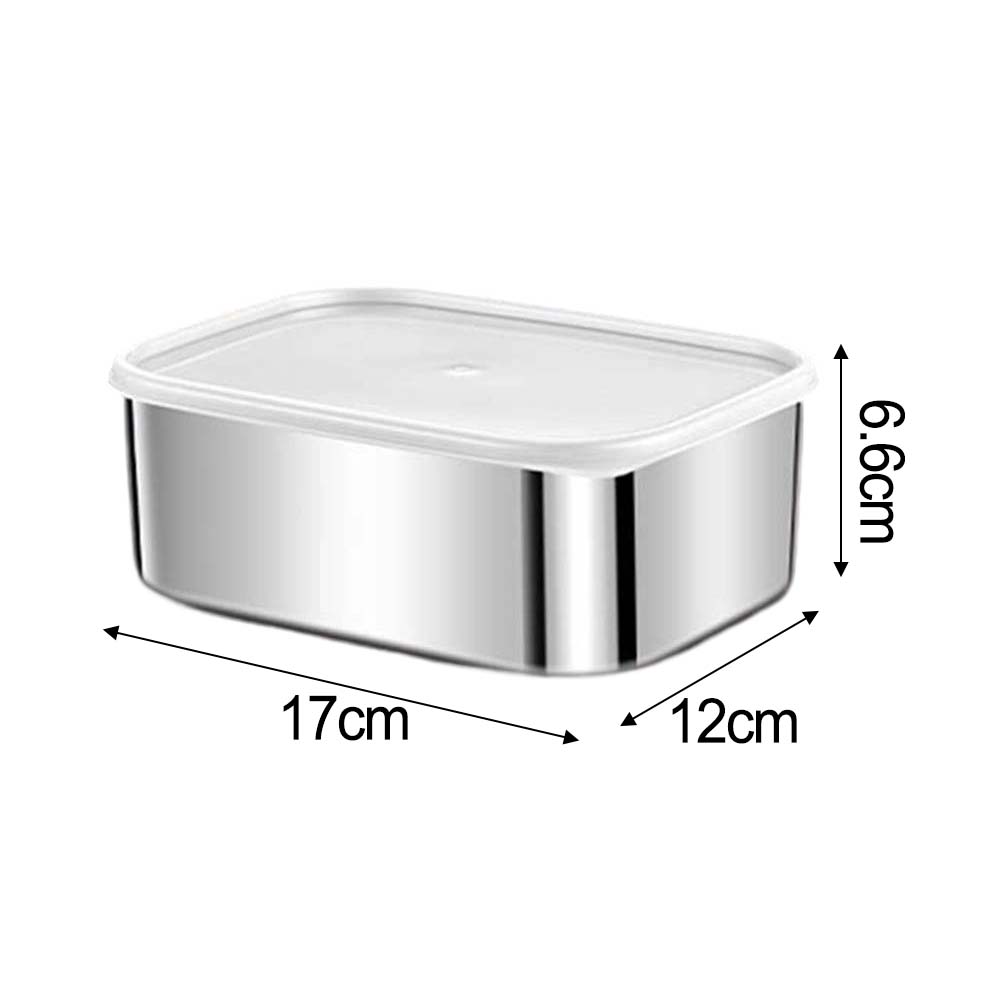 1Set Stainless Steel Snack Containers With Silicone Lid Leak-Resistant For Picnics, Camping, Or Daily Lunches Kitchenware Parts