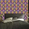 Baroque Damask Wallpaper Blue and Gold for Living Room and Bedroom 50x1000