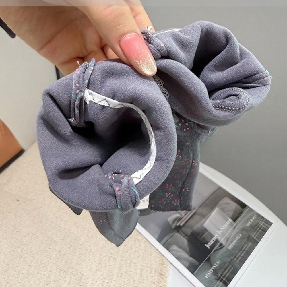 Women's Fit Half Finger Gloves Floral Pattern Touchscreen Gloves Soft Warm Gloves Writing
