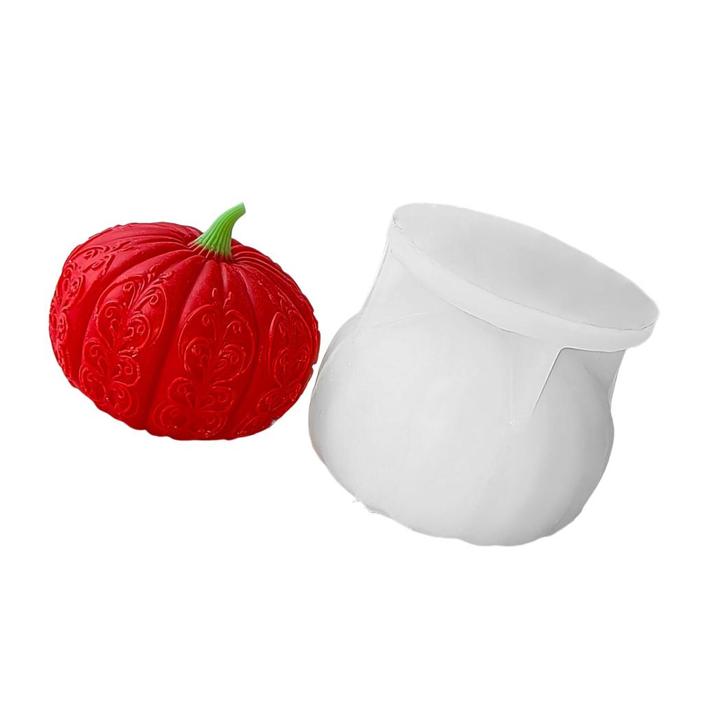 Pumpkin Candle Mould Halloween Silicone Molds Ornament Molds Castings Molds Plasters Molds for Home Decoration