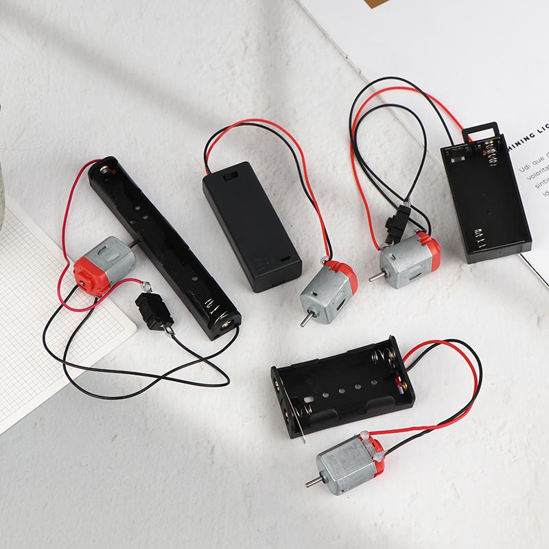 130 Motor Kit With 2X Battery Storage Case And Switch 16500 Rpm Mini Student Diy Electronic Motor Circuit Models Kit