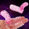 Penis Sleeves Silicone Finger Cock Ring Penis Lesbian Sex Toys for man Adult Product  nice choice to as a gift for yourself