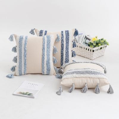 Ins Wind Getufteter Kissenbezug Böhmischer Ethno-Stil Kissenbezug Wohnzimmer Sofa Erkerfenster Quaste Kissenbezug Bezug