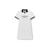 Logo Plain Knitted Polo Sport Casual Breathable Short Sleeve Dress Women Dresses Cloud-White T11W323304F-WT