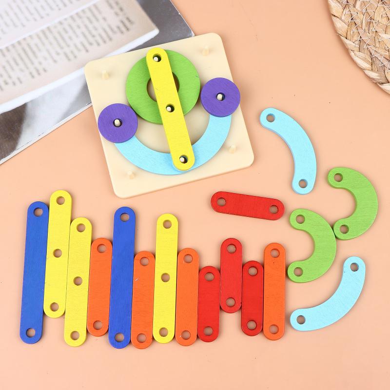 Kids Geoboard Toy, Nail Board, Geometric Column Set, Geometric Construction Puzzle, Pegboard, Montessori Sensory