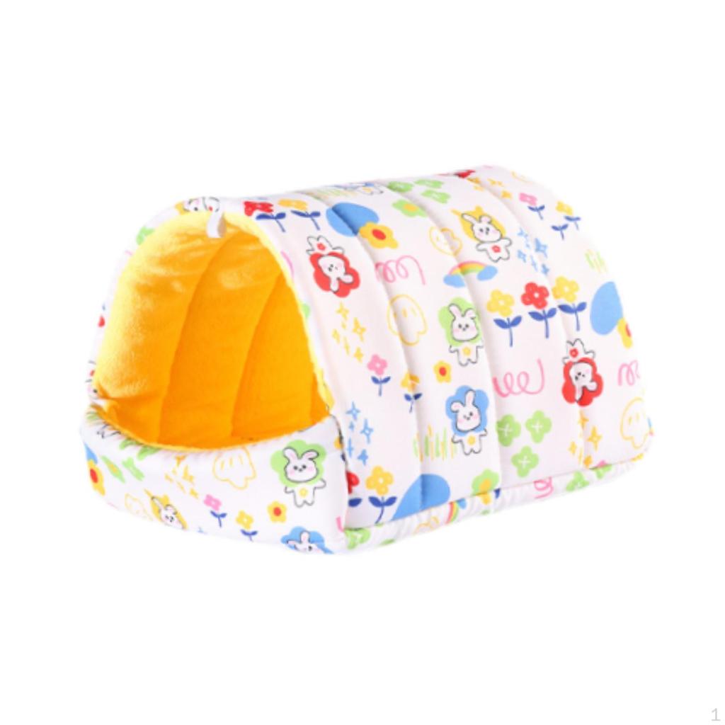 Hamster Bed House Shelter Portable Cute Washable Semi Enclosed Sleeping Hut Warm Nest for Gerbil