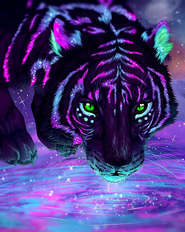 Diamond Painting Kit Animal 5D DIY Diamond Embroidery White Tiger Pictures Of Rhinestones Mosaic Sale Craft Kit