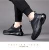 Mode 2024 Neue Designer Schwarze Plateau-Sneaker für Herren Mode Lässig Frühling Herbst Weiche Sohle Rindsleder Schuhe Mann Zapatos De Hombre