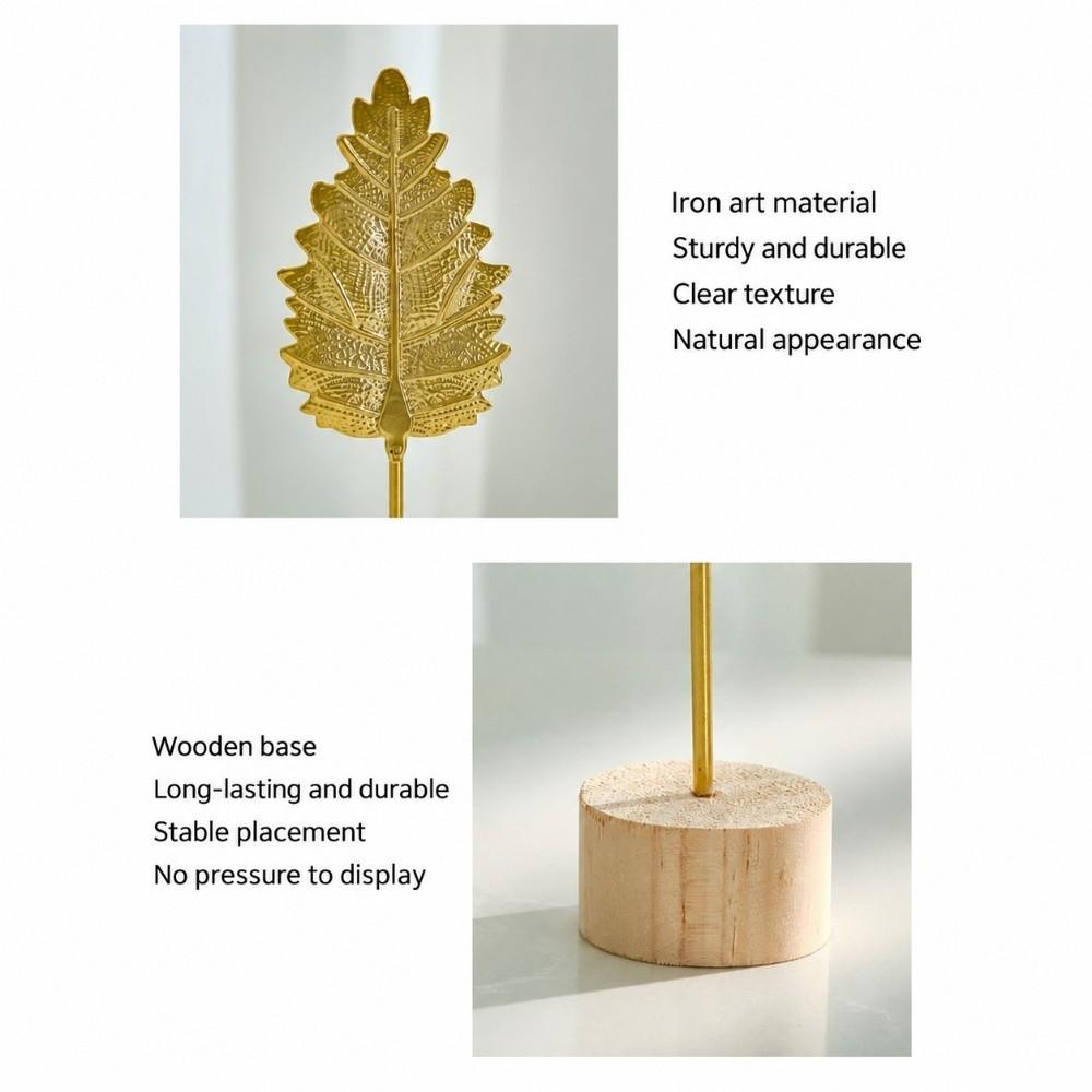 Hollow Out Leaves Ginkgo Leaf Ornament Gold Green Tabletop Decoration Home Decoration