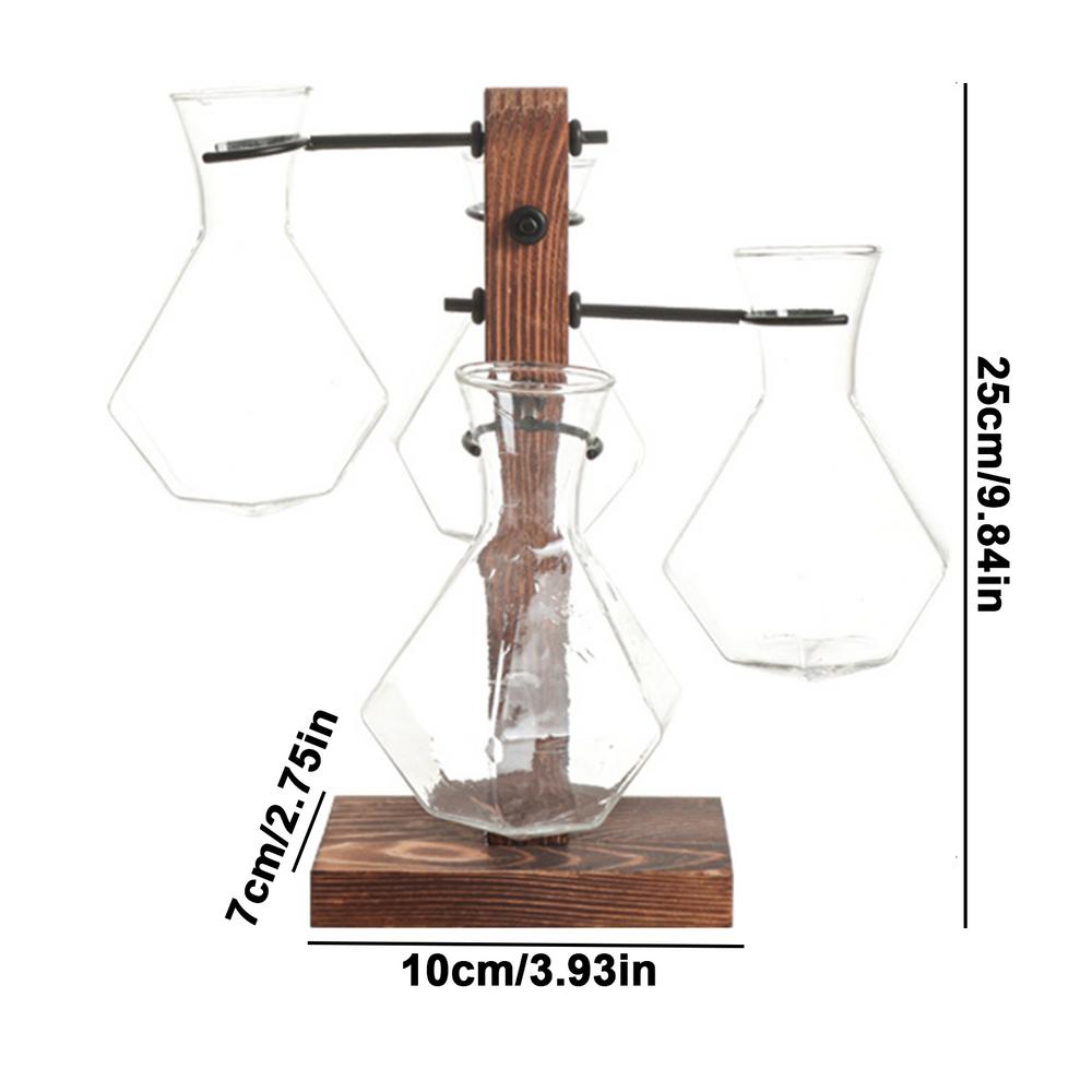 Terrarium mit Ständer Terrarium Pflanzgefäß Glaskolbenvase für den Schreibtisch Moderner Pflanzenvermehrungsständer für
