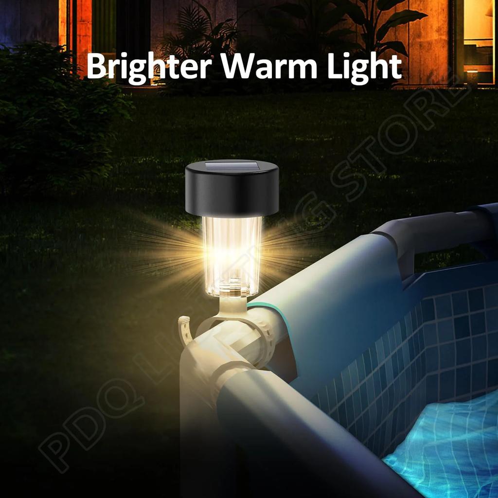 Solar LED Pool Lights Waterproof Ground Lights for Swimming Pool Fence Decorative Lighting Backyard Safety Accessories Lights