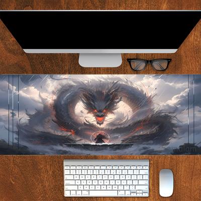 Pc Large Dragon Art Gaming Mouse Pad  NonSlip Base Desk Mat for PC Smooth Surface Stitched Edge Various Sizes Xcm Playmat
