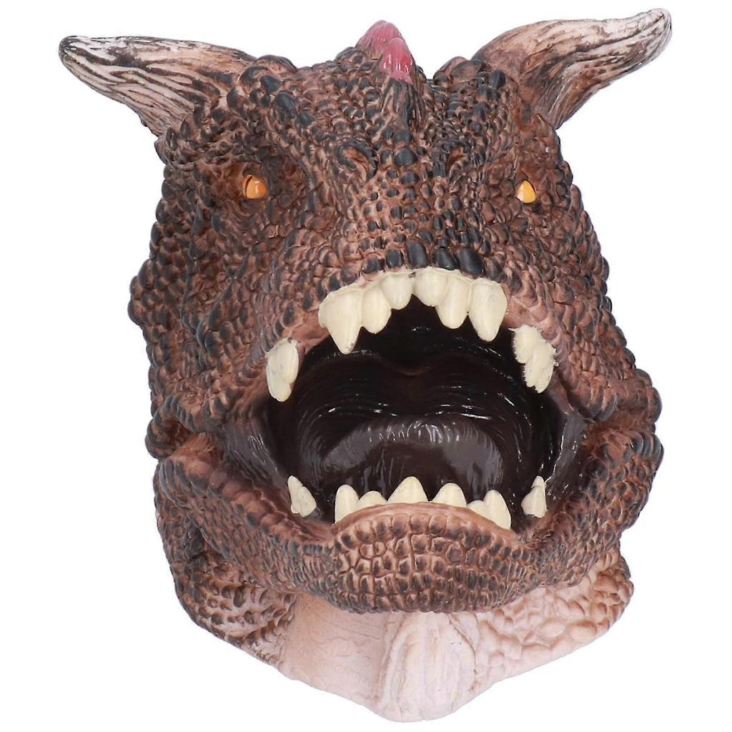 Hand Painted Children Lifelike Carnotaurus Dinosaur Hand Puppets - Water Painted Toys