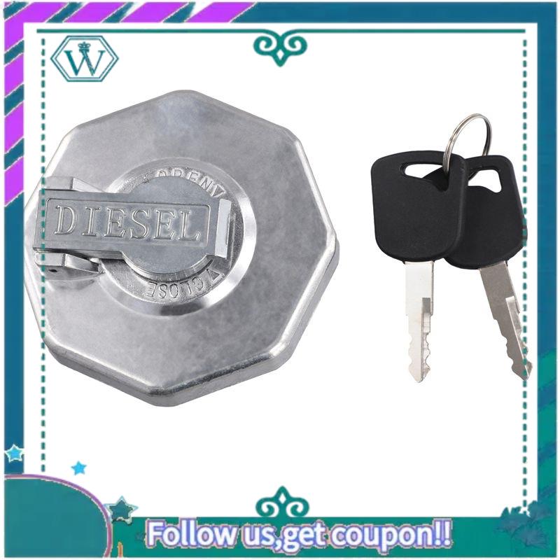 AA92-Car Fuel Cap With Key For ISUZU ELF NPR NQR 4HK1 8-98146010-0 8-98088982-0 серебряный