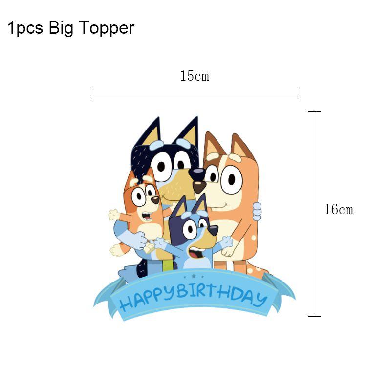 Theme Kids Bluey Birthday Party Supplies Decor Plate Tablecloth Balloon Banner