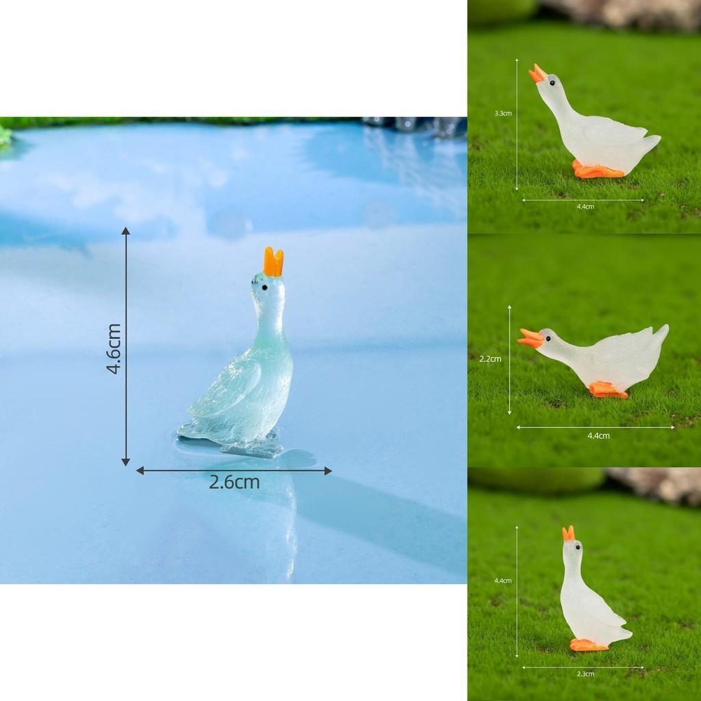 Glowing Swan Resin Craft Tabletop Decor Radiant Miniature Figurine For Home And Office