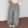 Women's Casual And Fashionable Elastic Waist Loose Wide Leg Pants