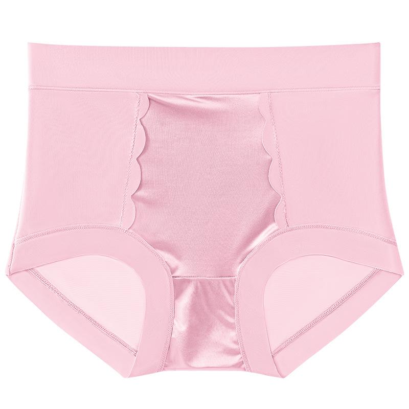 Plussize Ladies Summer Light Ice Silk No Trace Breathable Soft Comfortable High Waist Briefs