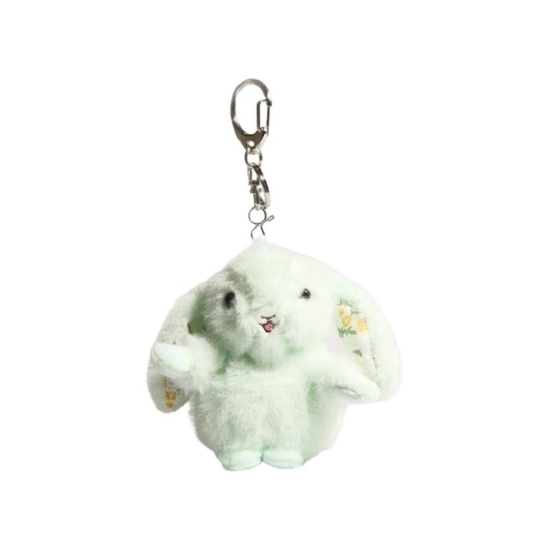 Soft Plush Rabbit Doll Keychain Lovely Doll Charm Colorful Keychain Accessory Suitable for Girls and Adults Present
